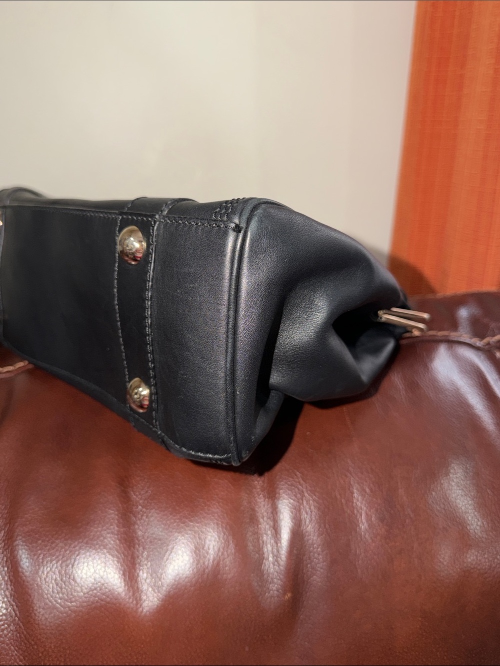 ‼️Vintage Authentic Celine Black Leather Kisslock Shoulder Bag - Picture 14 of 14